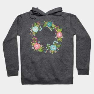 Floral fresh spring wreath Hoodie